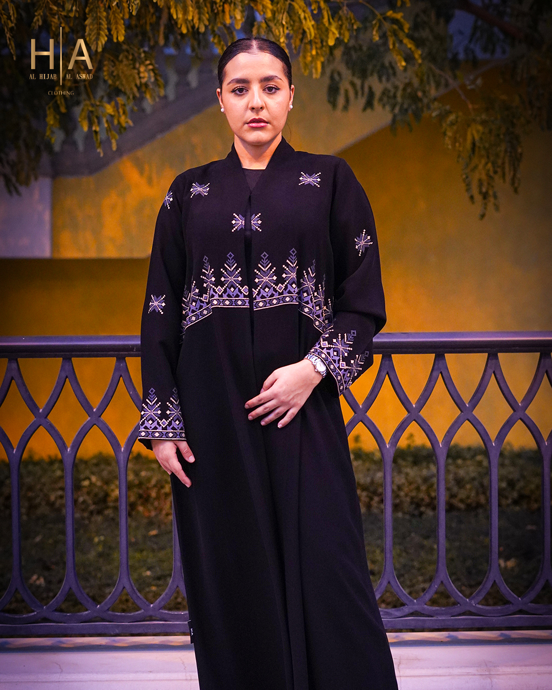 Half Abaya with Computer Embroidery - Image 2