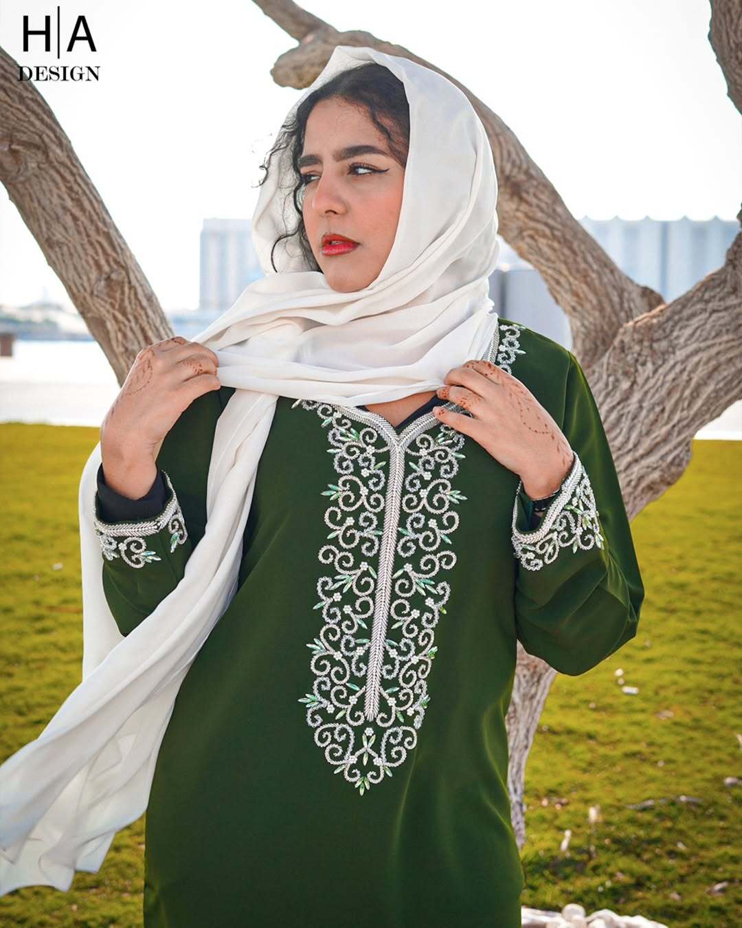 Silver Handwork Jalebiya with Morroco Cloth - Image 3