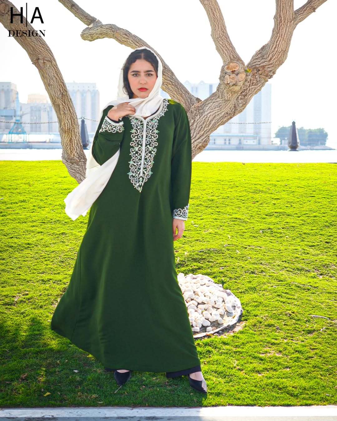 Silver Handwork Jalebiya with Morroco Cloth